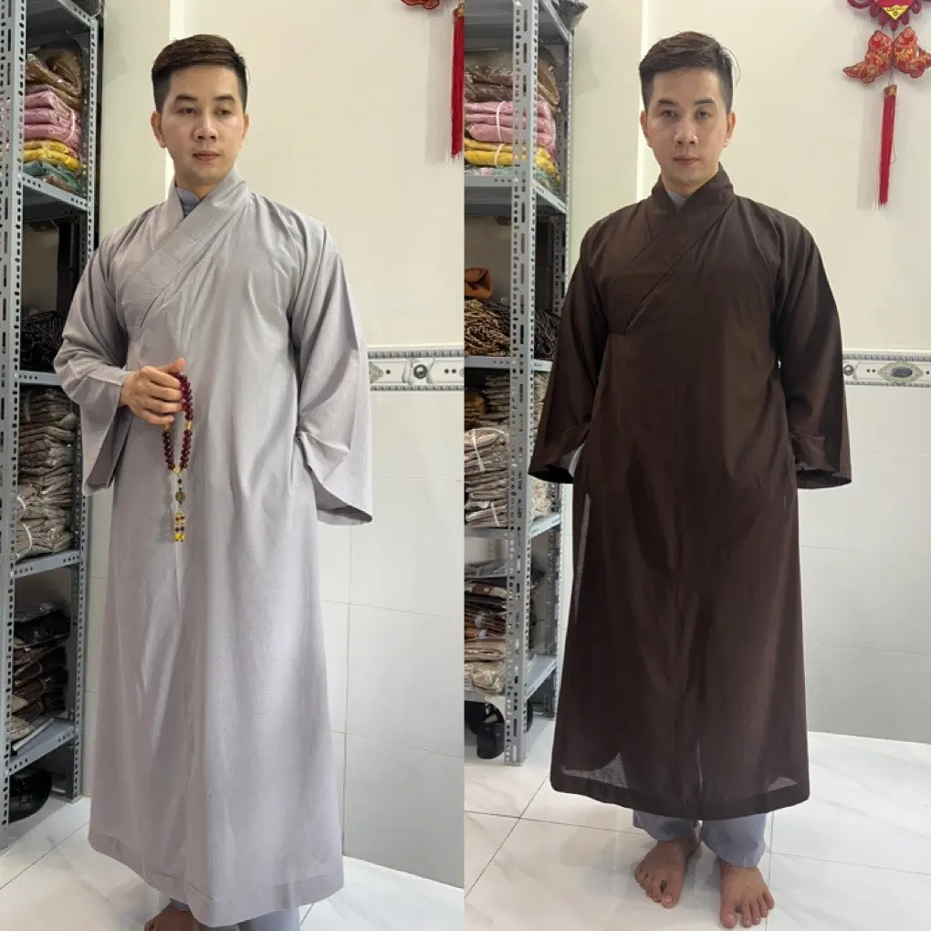 ÁO TRÀNG PHẬT TỬ - VẢI ĐÀI LOAN MỊN MÁT - MỔNG NHẸ - ÍT NHĂN - DÀNH CHO NAM VÀ NỮ