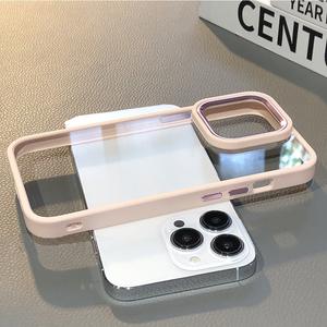 Transparent phone case for iPhone 16 15 pro max 14 pro max 13 12 11 pro max shockproof Metal protect camera anti drop clear hard cover