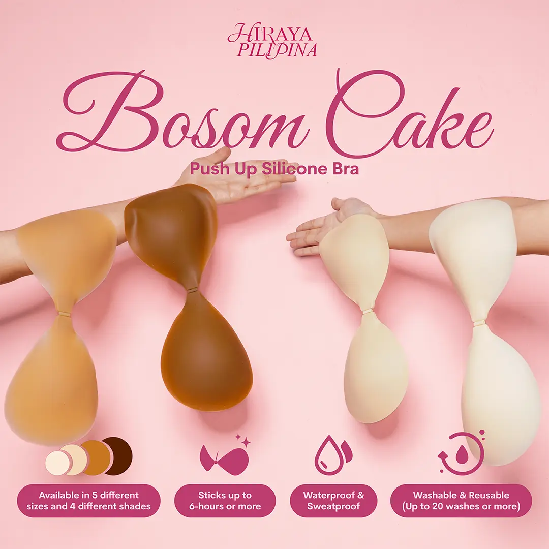 *Hiraya Pilipina* BOSOM CAKE Push Up Silicone Bra Silicone Reusable Strapless Bra Waterproof Womenswear self  adhesive