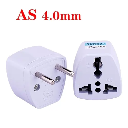 Đầu chuyển đổi phích cắm điện 3 chấu dẹt tròn chéo sang 2 chấu, đầu nối chia chuyển ổ điện 2 chân thành 3 chấu dẹp xéo 5