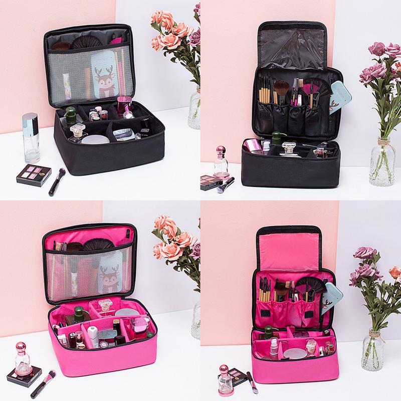 Product Introduction of Women Professional Large Makeup Bag Cosmetic Case Multifunction Storage Waterproof Portable Travel Make Up Handle Organizer Toiletry Kit Case 57