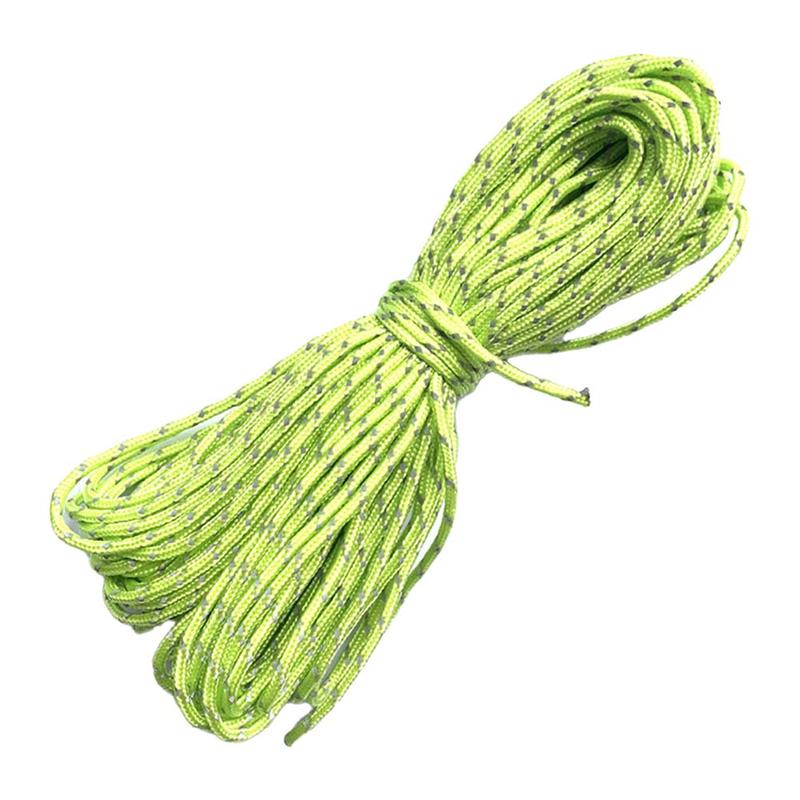 【Huichi2】20M 2Mm Reflective Paracord Tent Cord Rope Camping Awning Rope Runner Guy Line 0