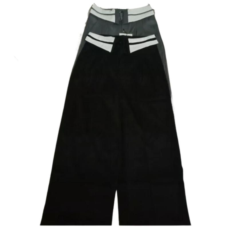 [019] Quần Xuông Ruby 1 cúc Cạp viền  bẻ, quàn Culottes cạp cao Nữ Pants Women Đen 1