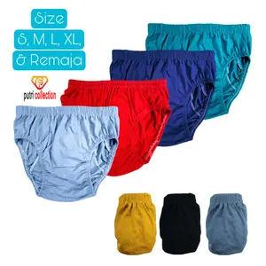 12 PCS CD Anak Laki - Laki kain Polos Katun untuk usia 1 sampai 8 Tahun Lusinan