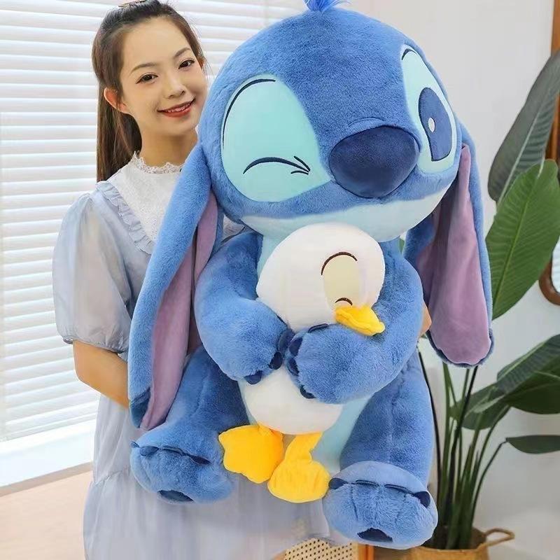 [Rẻ vô địch]  Stitch Ôm Vịt Gấu Bông Stitch Mẫu Mới Siêu Hot Gấu Stich Cao Cấp Chất Liệu Vải Lông Thỏ Mềm Mại Thú Bông Toy Thú Nhồi Bông Đồ Chơi gấu  stitch