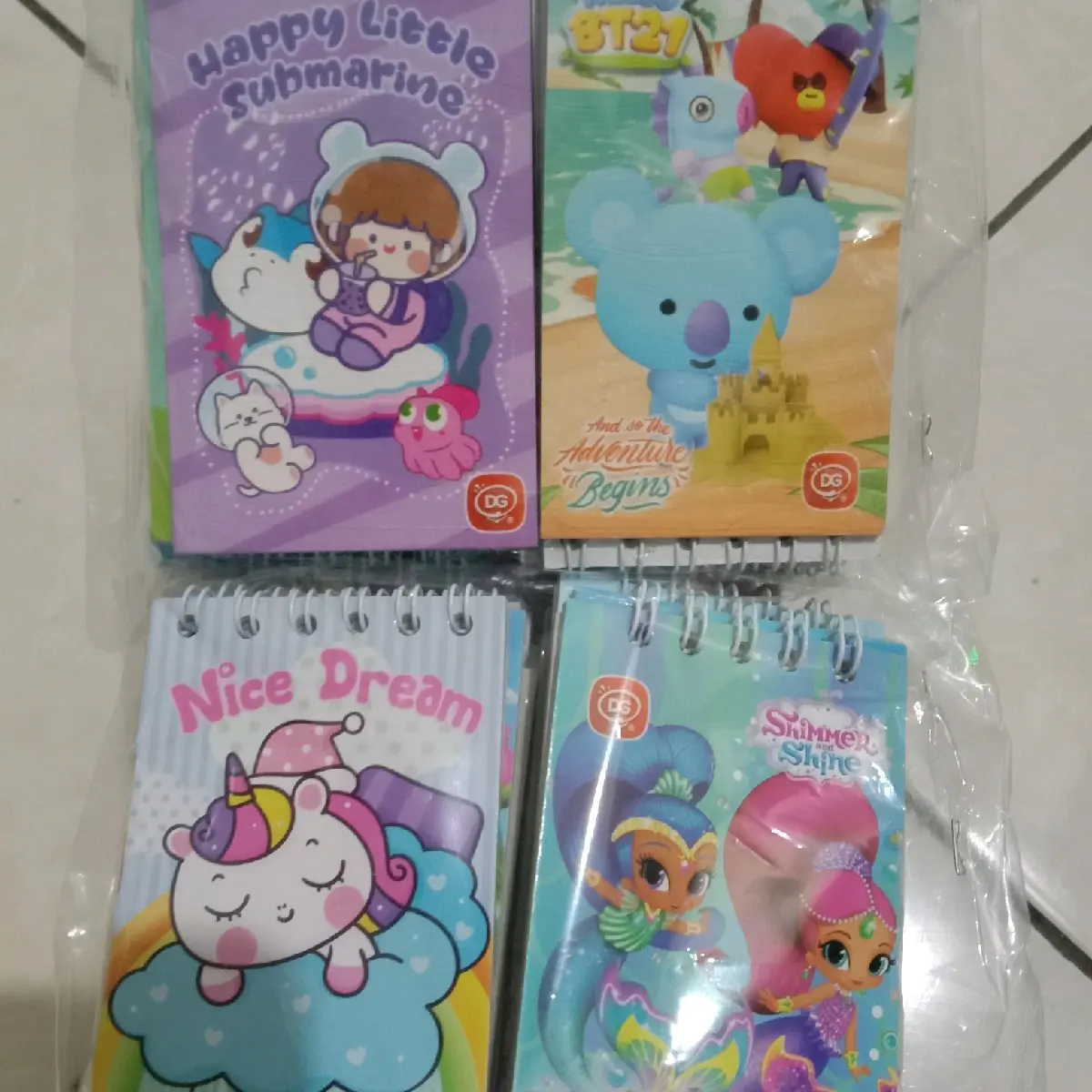 20pcs buku memo spiral anak 6x9cm
