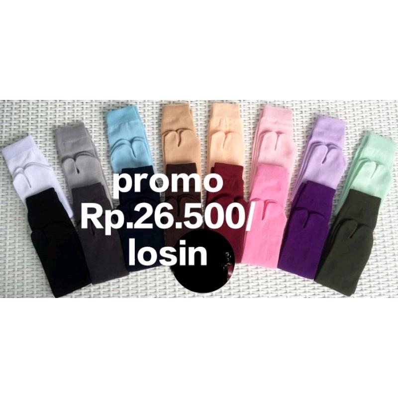 (GROSIR) KAOS KAKI MUSLIMAH POLOS Dewasa Panjang Wanita 1