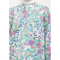 Gambar MFMW Lalulu Atasan Blouse Putih Motif Bunga - S dari MFMW Shop Kota Bandung 3 Tokopedia