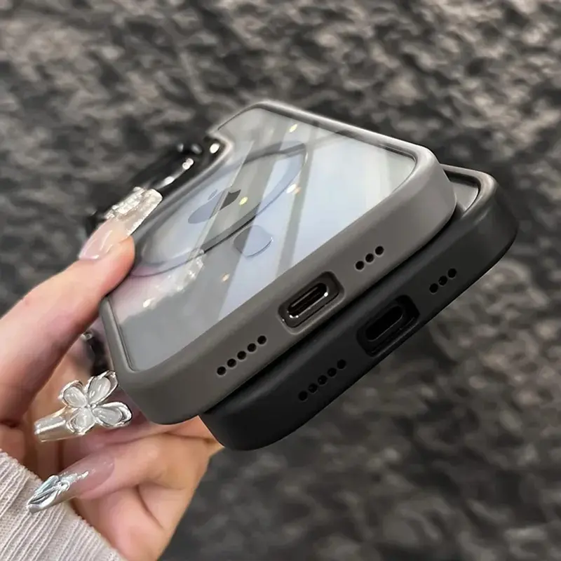 Clear Magnetic Case with Camera Kickstand for iPhone 16 15 14 13 12 Pro Max Compatible with Mag Safe Military-Grade Protective Case Cover Drop Protection 6