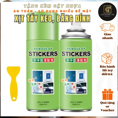 Chai xịt tẩy keo, băng dính đa năng tặng kèm cậy nhựa 0