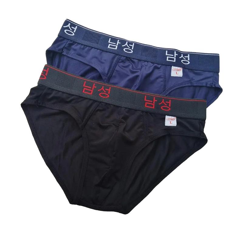 Quần lót nam lưng Hàn Quốc thông thoáng và thấm hút mồ hôi tốt quần sịp nam vải thun lạnh 4 chiều cao cấp quần xì xịp sịp nam Giao màu ngẫu nhiên Menswear Quần Boxer