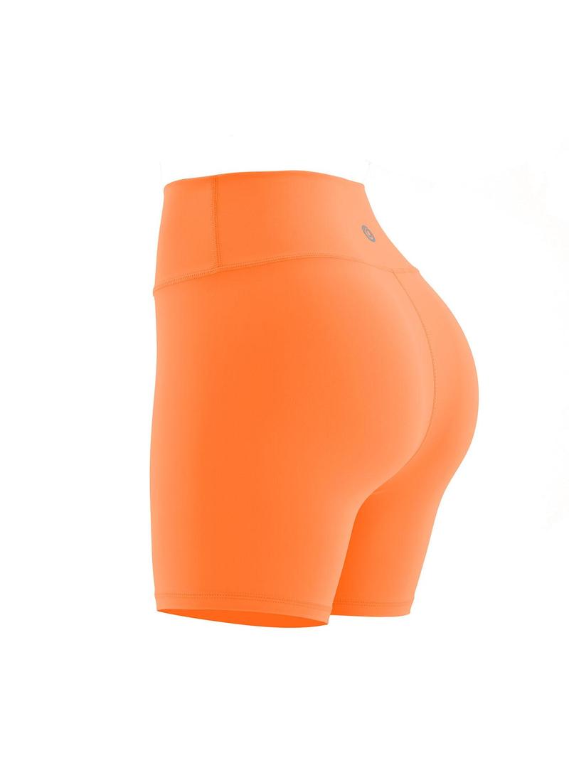 Product Introduction of Two-Piece Set Women's Solid Round Neck Tee & High Waist Biker Shorts Tracksuit Set, Crew Neck Short Sleeve T-shirt & Skinny Shorts for Workout Yoga Gym, Casual Sportswear for Indoor Outdoor Wear 4