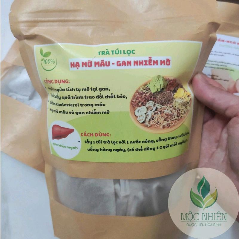 Trà túi lọc " Hạ mỡ máu - gan nhiễm mỡ" - Hoà Bình - trà thảo mộc đông trùng long nhãn bổ khí huyết nữ ở nhật sâm lá sen tâm đức 4 vị trắng da mát đẹp giải độc giảm mụn rượu nano dược tra detox dep gạo l ứ  t hc búp ổi linh one tea coco