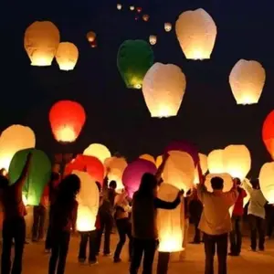Lampion Terbang Harga 10 Pcs / Sky Lantern / Flying Lantern / Lentera Terbang warna warni