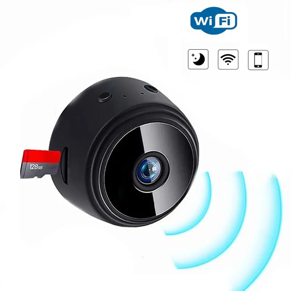 Máy ảnh mini, Thiết kế tối giản, với nắp lưng từ tính, Thích hợp cho máy ảnh không dây độ nét cao 1080P, sử dụng trong gia đình, văn phòng và sân trong