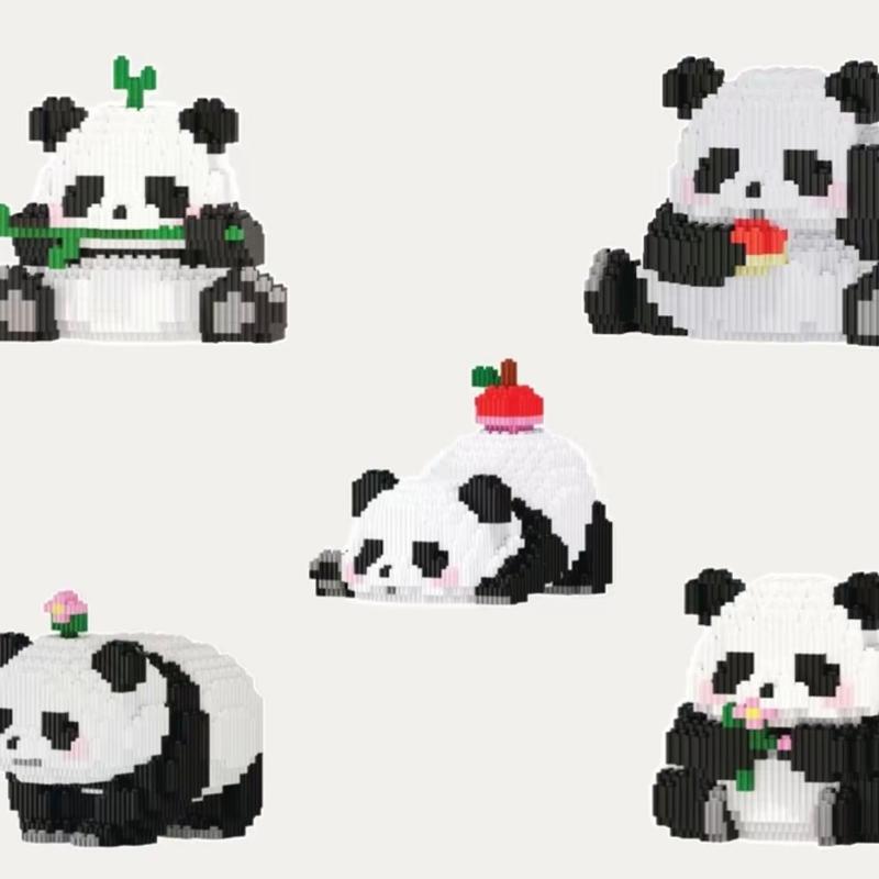 Mô hình lắp ghép  gấu trúc cao 20 cm ( tặng búa )