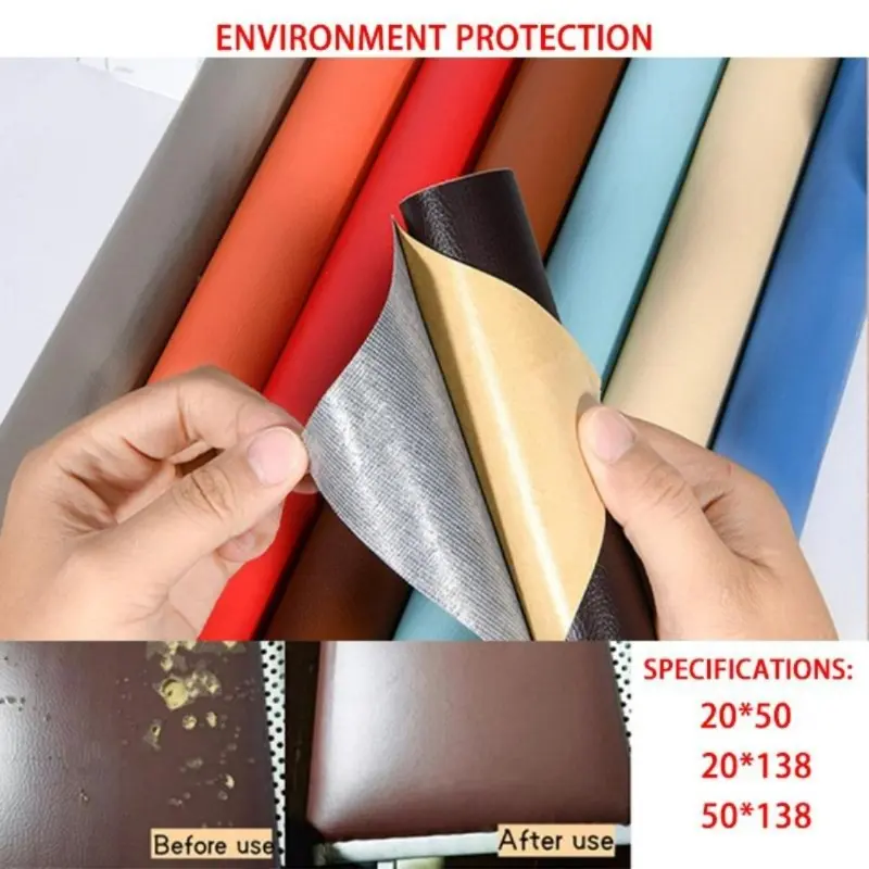 20×138cm Leather Patch Stickers Sofa Repair Self Adhesive Waterproof Quick Repair No Ironing Fabric Bell