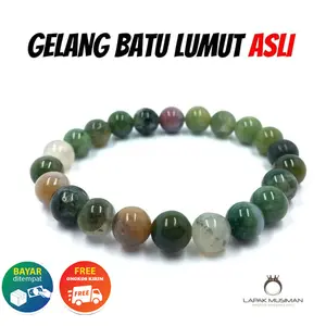 [Bayar di Tempat] GELANG BATU LUMUT SULIKI ASLI NATURAL