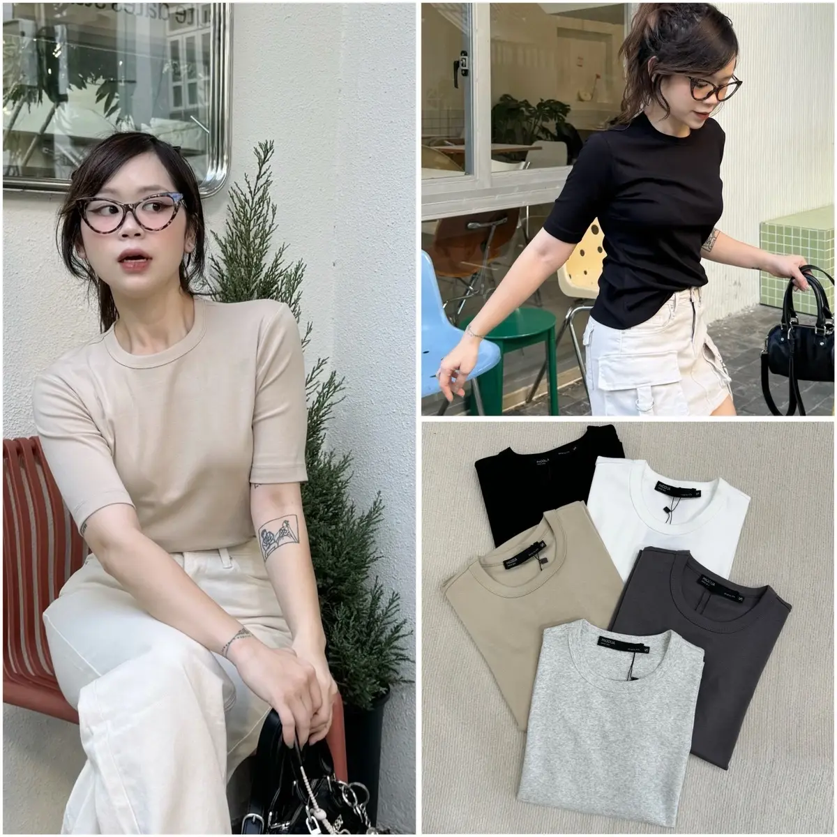 [MIDDUA] TD2403 Áo thun tay lở, chất borip xịn, form ôm body