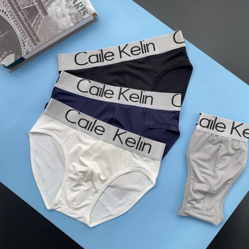 [C.K] Quần lót nam, Quần sịp nam tam giác chất thun lạnh co giãn 4 chiều , kháng khuẩn thông hơi , Quần chéo nam cạp dệt bản lớn co giãn mềm êm, body nam.  Menswear . Quần Nam Bigsize