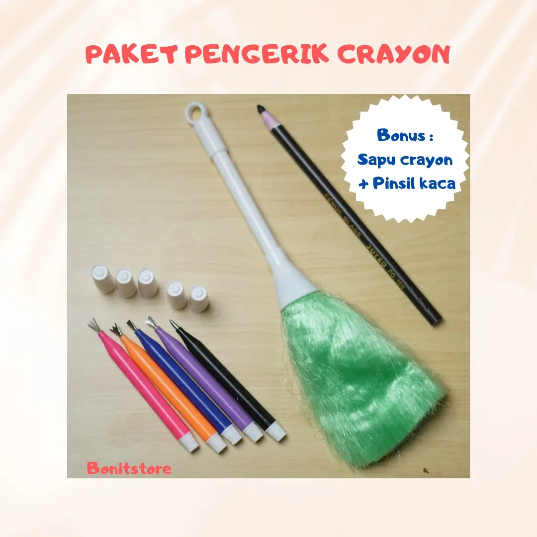 Promo Pengerik Crayon atau alat gores crayon free kuas crayon