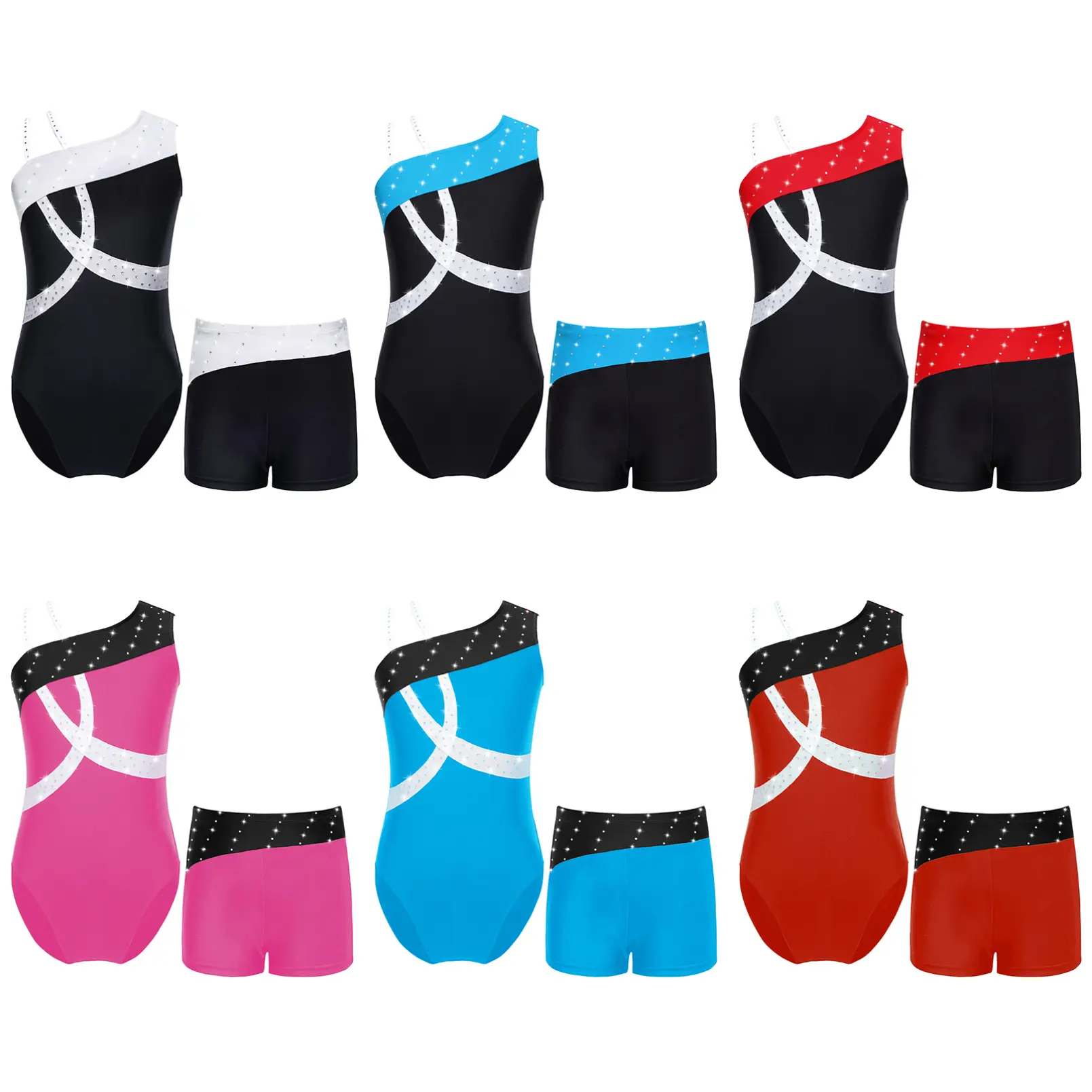 Bộ Áo Lót Tập Gymnastic Không Tay Và Quần Đùi, Phong Cách Hồi Giáo, Dành Cho Bé Gái, Trang Phục Khiêu Vũ Múa Ba Lê Lấp Lánh, Trang Phục Thể Thao, Unitard, Biketard, Inhzoy