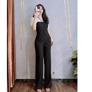 set đồ nữ ,set nguyên bộ áo sơ mi quần dài ống suông xinh xắn S567 Top Quần bộ dsq setáoống quầnsuông đồ tingoan Women váy bônggòn setyếm tơ sét bbr đồbộgiảvest nữ quầnsuông chữx set quầnloe setyếm gấmhoa 【 đơn 885 xanh biển đầu ời trang