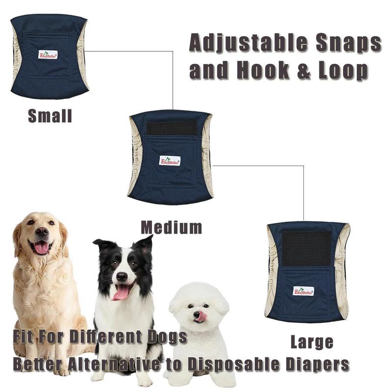 Reusable Dog Cloth Diaper, 3 Counts/set Washable Cloth Pet Belly Wrap, Puppy Dog Underwear, Eco-friendly Pet Care Diapers 8