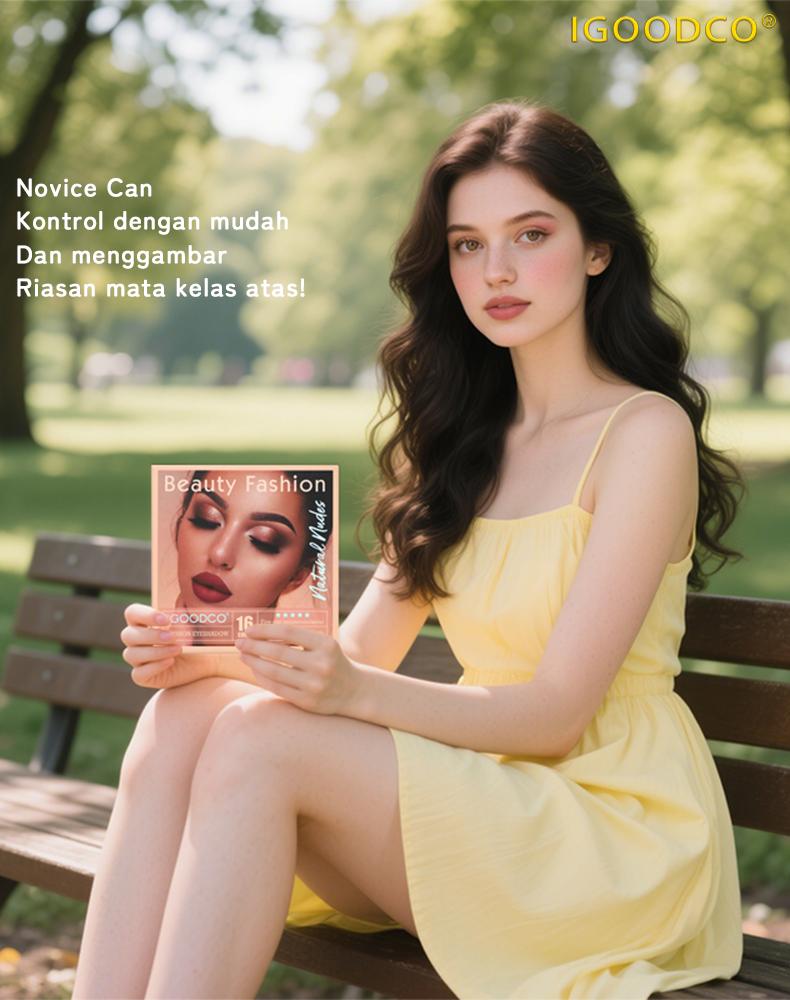 IGOODCO (IG3150A) kecantikan baru portabel matte dan tinggi gloss eyeshadow palet