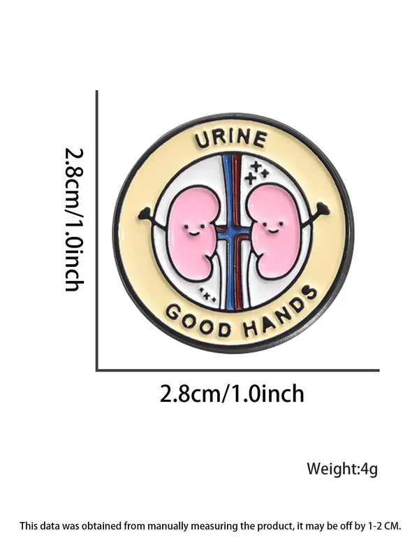 Urine Good Hands Enamel Pin, Cute Medical Kidney Urology Doctor Nurse Brooch, Lapel Badge Jewelry Gifts for Medicine Students 1