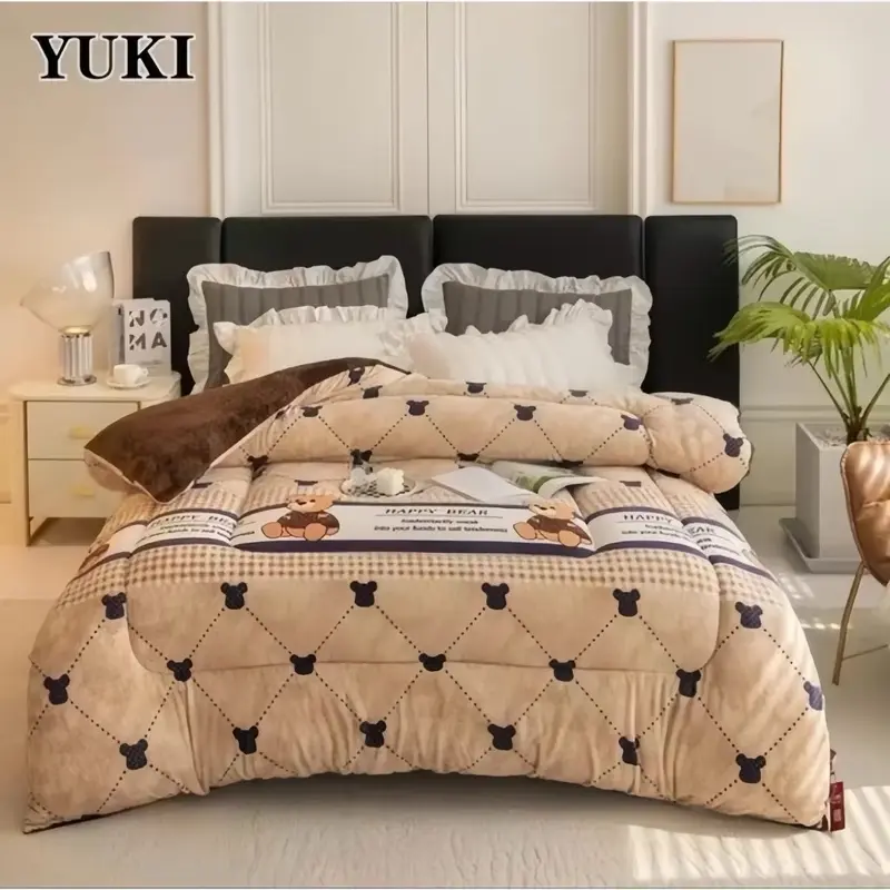 Chăn Lông Cừu Yuki Xuất Nhật Nặng 3,5 kg, Mền YUKI Dày Mịn Kích Thước 2mx2m3 chan long ấm nhung tam ngủ đông 0