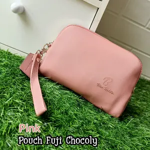 Pouch Fuji Tempat Uang dan Tempat Hp Bahan Chocoly Brand Biru Tsabita