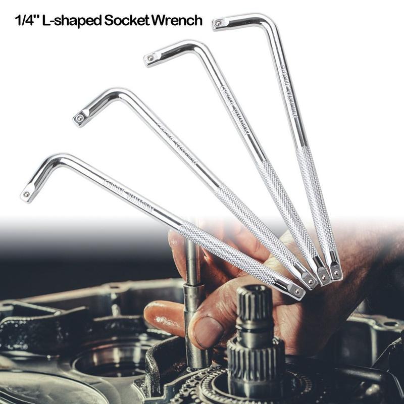 Product Introduction of High Hardness 1/4" L-shaped Wrench Hand Tool Square Interface Socket Wrench High Torque L-shaped Spanner Mechanical Maintenance 15