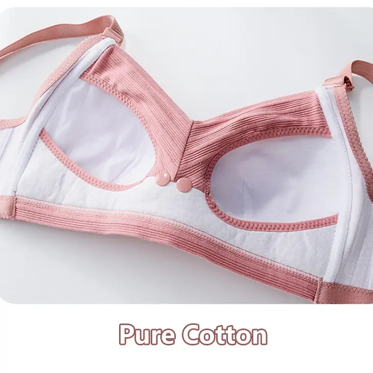 Áo Ngực Cho Con Bú, Không Dây, Khóa Trước, Tập Hợp Đẩy Lên, Thoải Mái, Đồ Lót Bà Bầu, Áo Ngực Cho Con Bú 2
