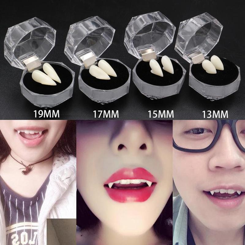 Product Introduction of Bloodcurdling Vampire Werewolves Fangs Fake Dentures Teeth Costume Halloween Fad New Party Tricky Props 24
