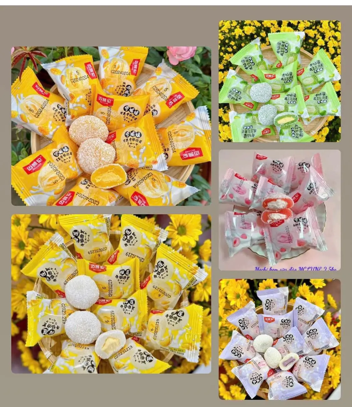 [Date mới] 1kg Bánh mochi Kem Lạnh mix vị thơm, béo phủ dừa