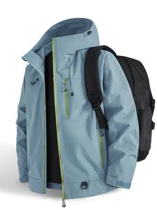 Jaqueta de senderismo con capucha para exteriores 2026, abrigo tres en uno a prueba de viento e impermeable para otoño e invierno, transpirable, cómoda y de color sólido