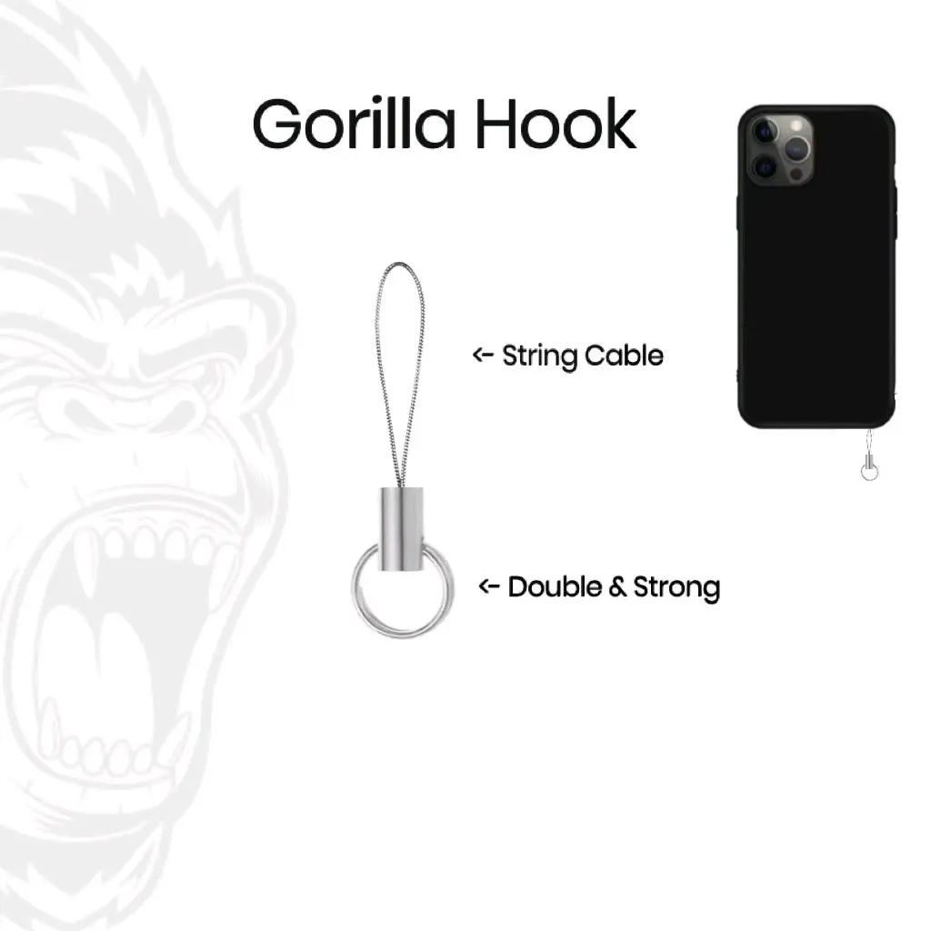 Plat Gantungan Black White Handphone Kait Hp HPPLAT Hitam Putih