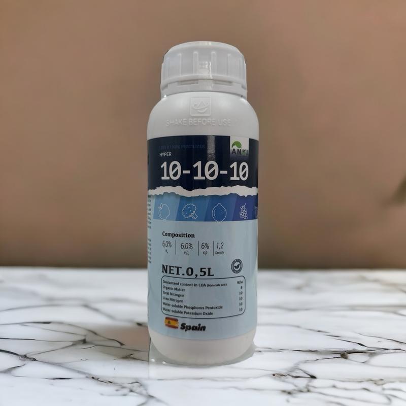 Chai phân bón NPK 10-10-10 hữu cơ nhập khẩu Châu Âu chai 500ml pha 500-700 lít nước - Phân tử cực nhỏ, hấp thụ vào cây qua lá, hoa, quả và rễ rất nhanh