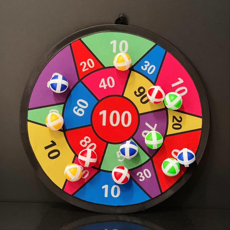 Product Introduction of Sticky Ball Dart Board Set, 1 Set Indoor Outdoor Game Toy with Random Color Balls, Foldable Portable Family Party Toy, Ideal Birthday Gift, Holiday Gift 0