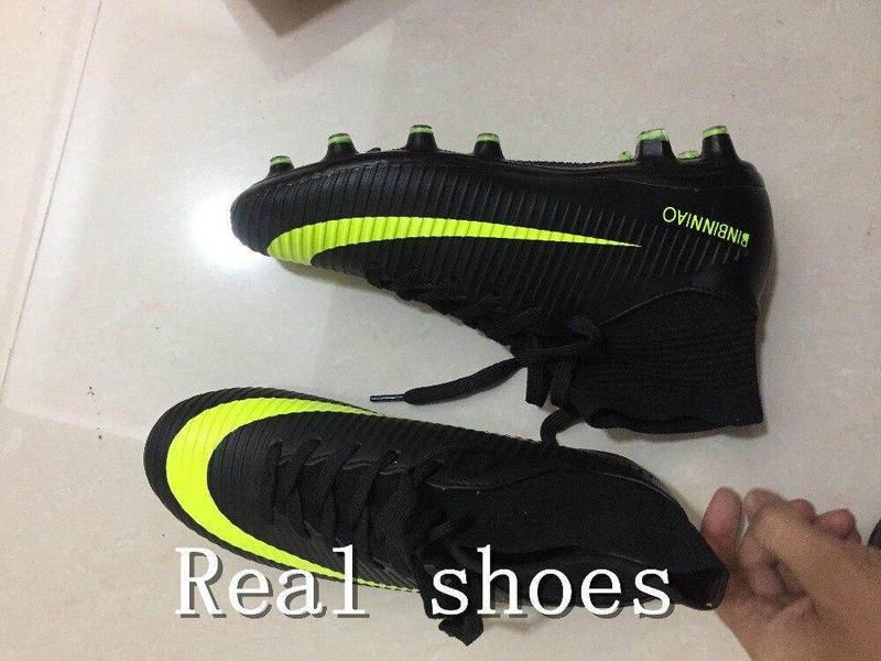 Product Introduction of Giày Futsal dành cho nam và nữ, giày bóng đá có gai dài đến mắt cá chân, giày cao cổ, giày thể thao trong nhà 5