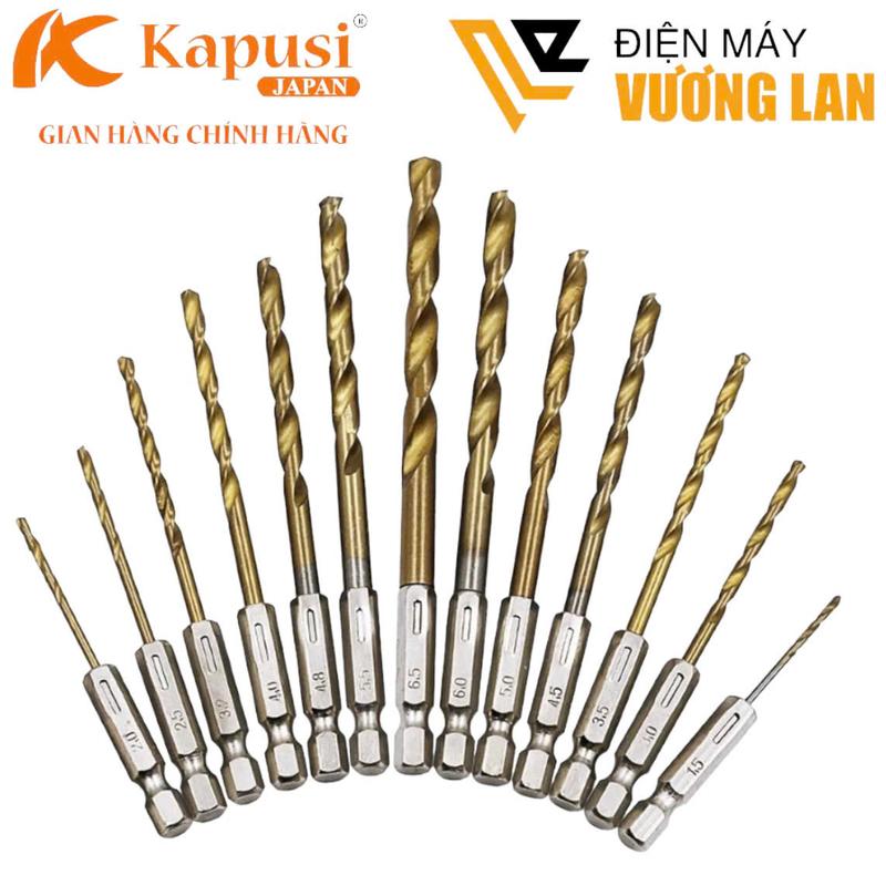 Mũi khoan inox 3mm đến 10.5mm chuôi lục giác Kapusi Japan Mũi khoan đa năng sắt thép nhôm....