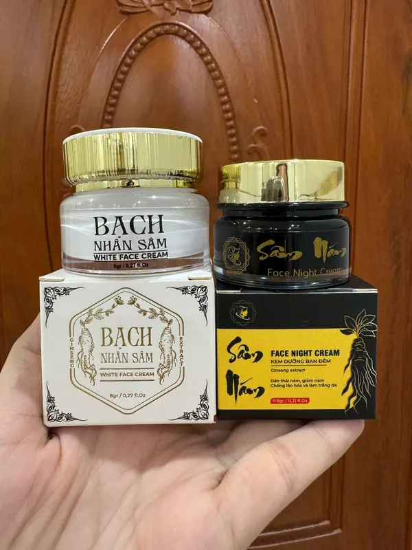 COMBO KEM FACE NGÀY và ĐÊM Sâm nám 8G ban đêm.Bạch nhân sâm 8G ban ngày TẶNG KÈM SERUM 0
