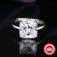 Gambar AGIAO 3 Karat Putri Persegi Mode Sederhana Temperamen Cincin Pribadi Wanita - Platinum - 3 karat, Dapat disesuaikan dari A.GIAO.ID Kab. Gresik 4 Tokopedia