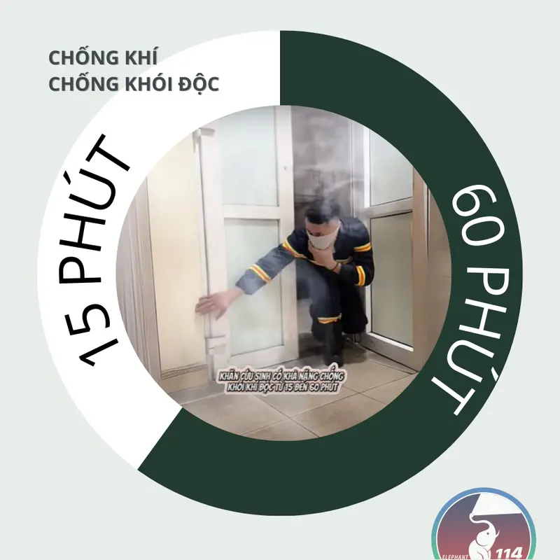 Mặt nạ phòng độc, chống khói dạng khăn cứu sinh, chặn khói và khí độc phòng khi chạy nhà, hỏa hoạn - 5 gói 5