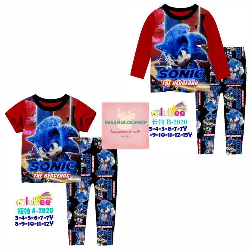 [READY] Baju Tidur Piyama Anak Laki-laki Import Ailubee A B - 2020 SONIC Kids Fashion 0
