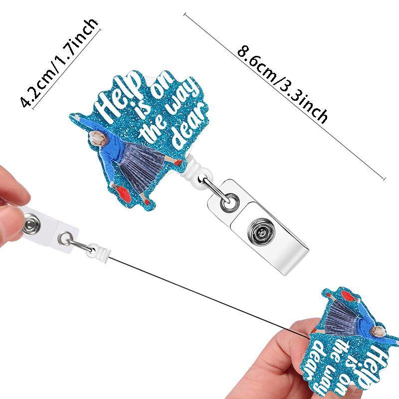 Cute Badge Holder, 1 Count Retractable Badge Reel, Easter Gifts, Creative ID Badge Holder with Clip for Nurse Doctor Student Worker Volunteer 7