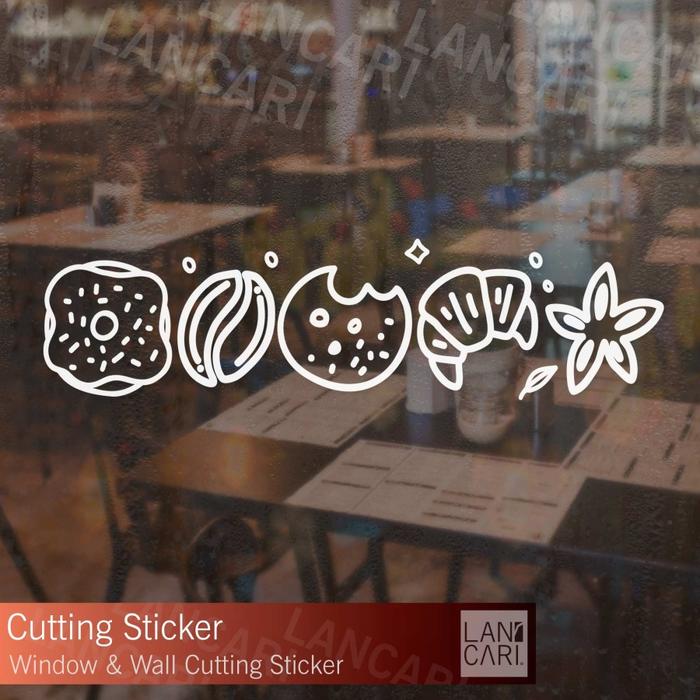 Gambar Sticker Cutting Icon Kopi Cake Kue Dekorasi Toko Restoran Coffee Shop - White dari LANCARI Kota Administrasi Jakarta Pusat Tokopedia