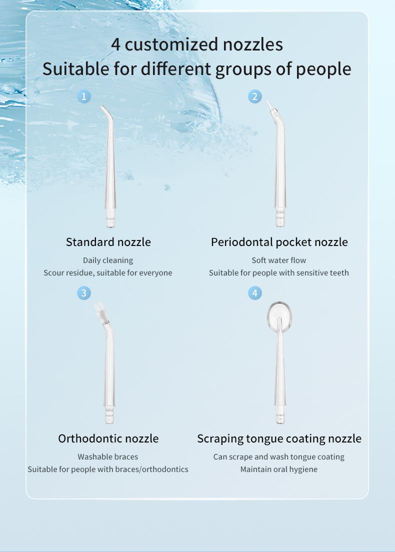 Product Introduction of Electric Water Pick Teeth Cleaning Machine Water Toothpick Removing Residual Teeth Waterpik Oral Dental Instrument 3