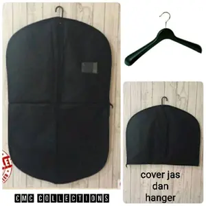 Cover jas dan hanger / pelindung jas jaket
